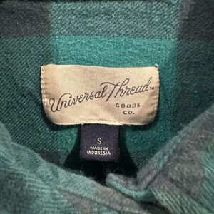Universal Thread Green and Black Checkered Top